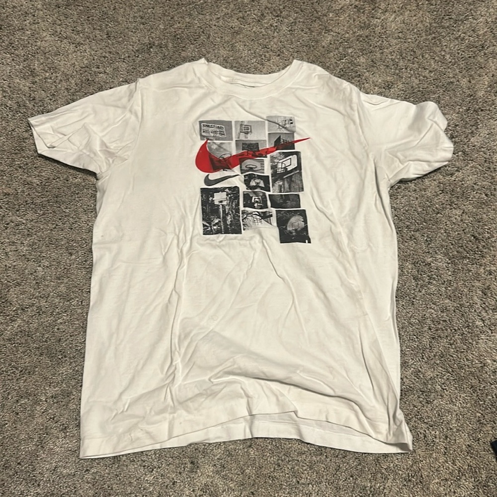 White Nike Basketball Graphic Tee